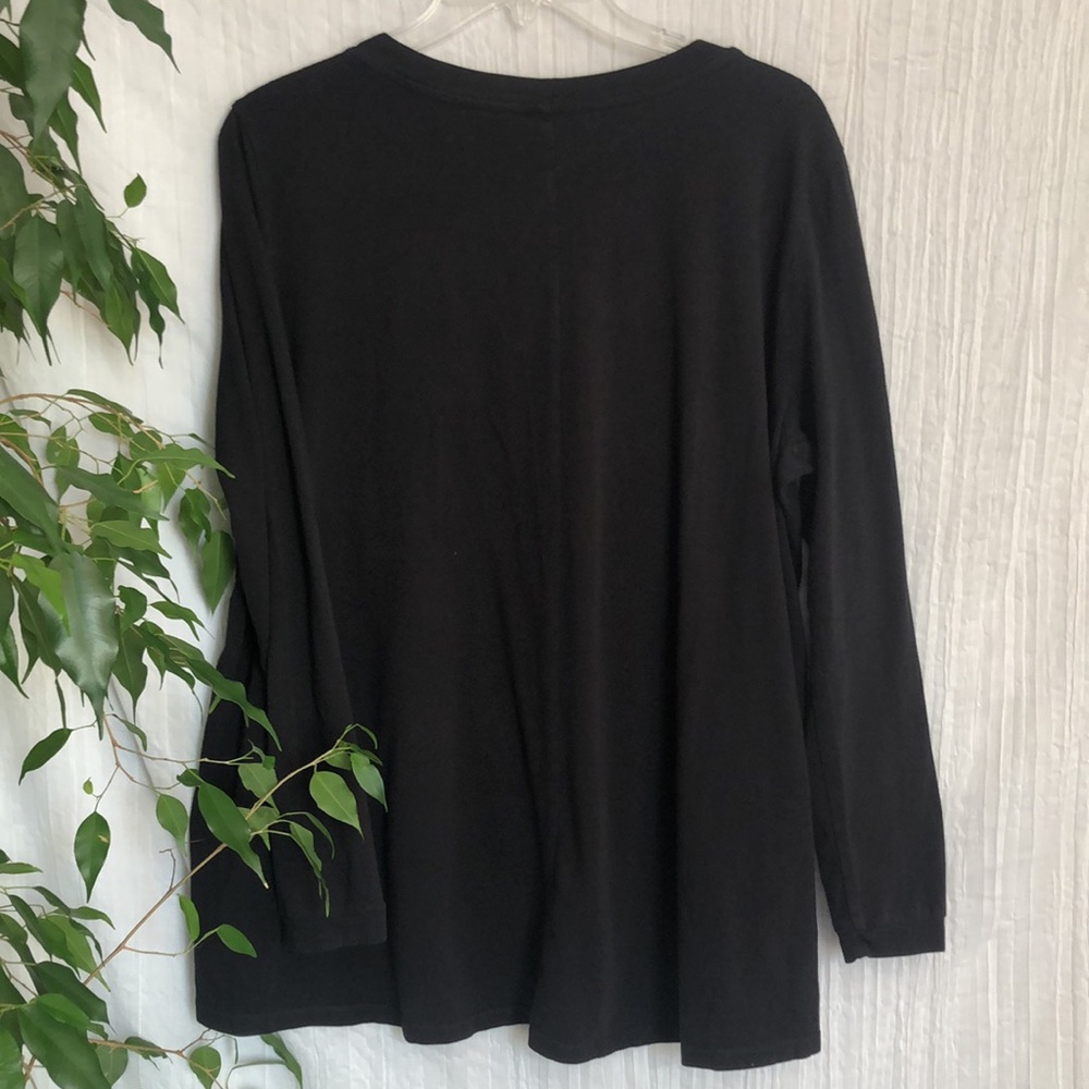 ANY BODY Sz S Weekend I Love you black casual long sleeve sweatshirt loungewear - Picture 8 of 10